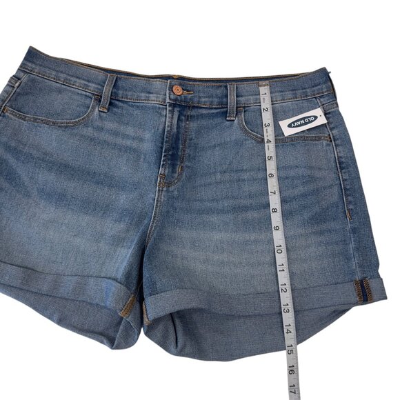 Old Navy Womens Blue Denim Jean Shorts Size 14 --NEW - Picture 10 of 11